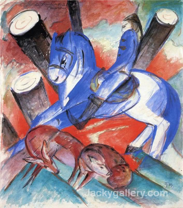 St Julian the Hospitaller by Franz Marc paintings reproduction